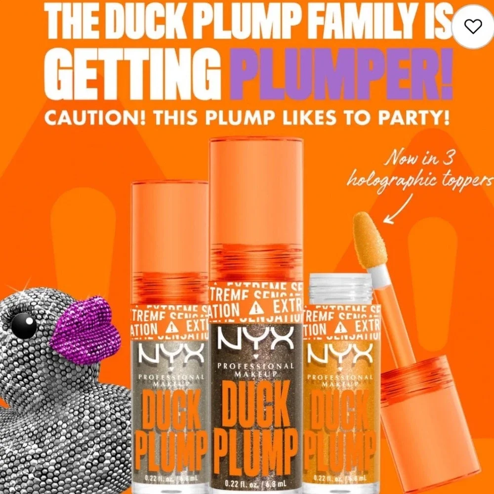 NYX Duck Plump High Pigment Lip Plumping Gloss Holographic 26 Quazy Silver